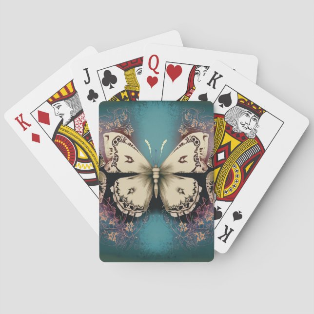 Vintage Butterfly's Playing Cards (Back)