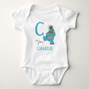 Vintage - C is for Cookie Monster Add Your Name Baby Bodysuit