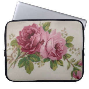 Vintage Cabbage Rose Elegance Electronics Bag