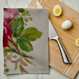 Vintage Cabbage Rose Elegance Kitchen Towels