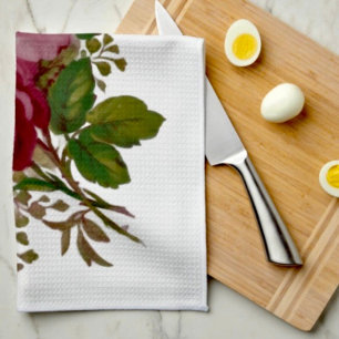 Vintage Cabbage Rose Elegance Kitchen Towels