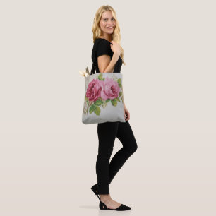 Vintage Cabbage Rose Elegance Tote Bag