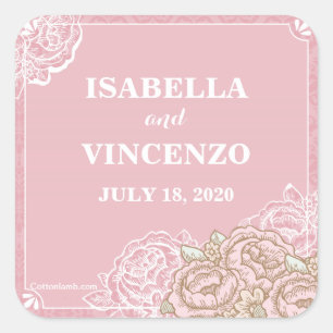 Vintage Cabbage Roses Stickers