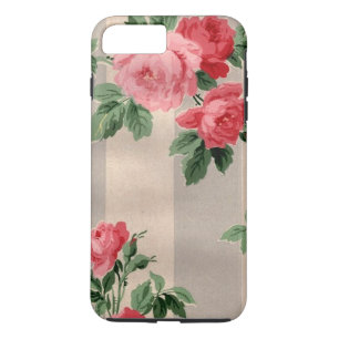 Vintage Cabbage Roses Wallpaper Print iPhone 8 Plus/7 Plus Case