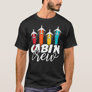 Vintage Cabin Crew Retro Flight Attendant Airline  T-Shirt