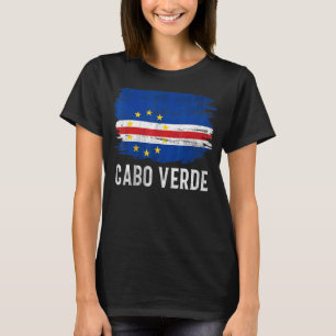 Vintage Cabo Verde Flag For Cabo Verdean   T-Shirt