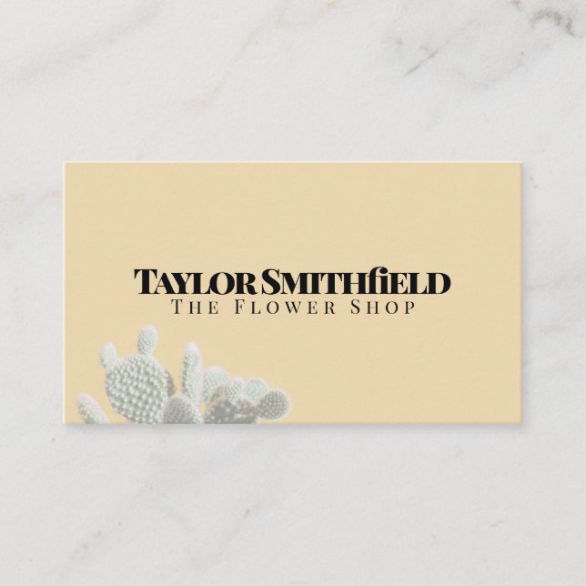 Vintage Cactus Business Card (Front)