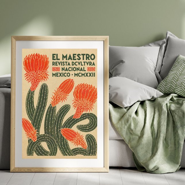Vintage Cactus Illustration | Mexican Poster Art (Creator Uploaded)