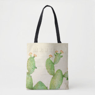 VIntage cactus tote bag