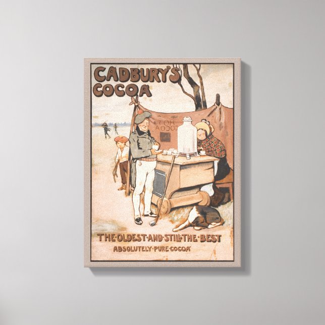 Vintage Cadbury's Cocoa Advertisement Canvas Print (Front)
