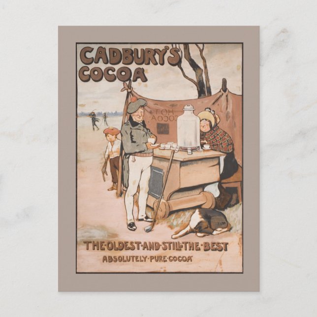 Vintage Cadbury's Cocoa Advertisement Postcard (Front)