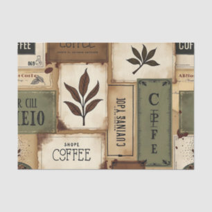 Vintage Café Chronicles: Ephemera Coffee Tissue Paper