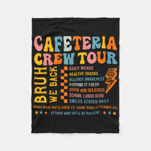 Vintage Cafeteria Crew School Lunch Lady Cafeteria Fleece Blanket