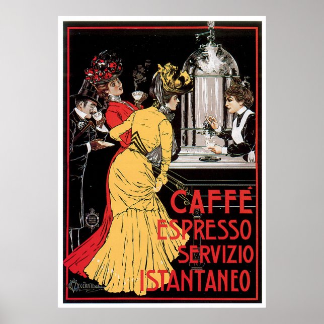 Vintage Caffe Espresso Poster (Front)