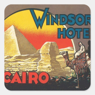 Vintage Cairo Egypt Square Sticker
