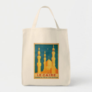 Vintage Cairo Travel Advertisement Tote Bag