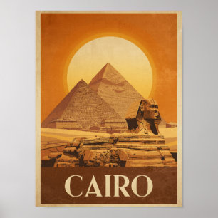 Vintage Cairo Travel Poster