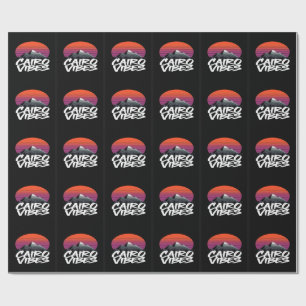 Vintage Cairo Vibes Egyptian Street Style & Trav Wrapping Paper