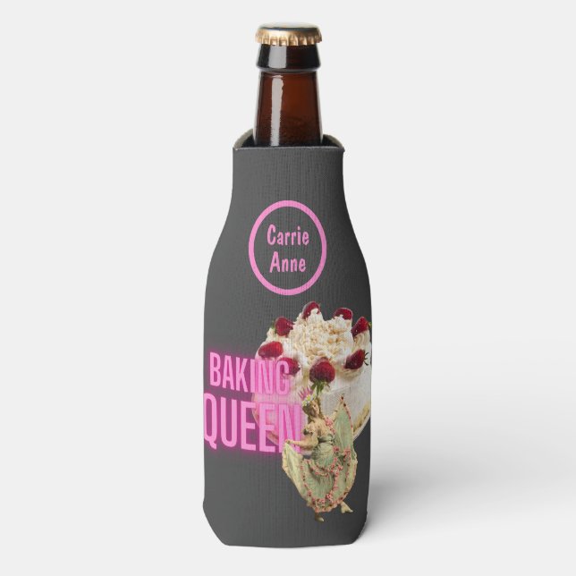 Vintage Cake Baking Queen Bottle Cooler (Bottle Front)