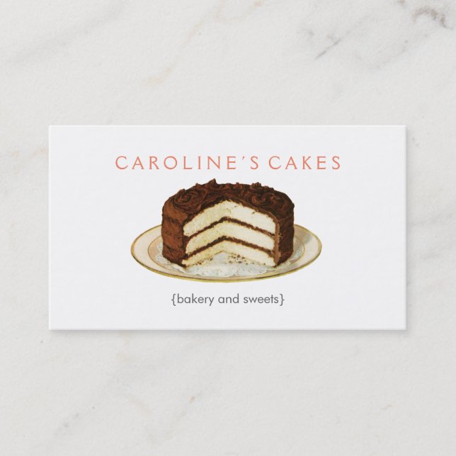Vintage Cake Business Card (Front)