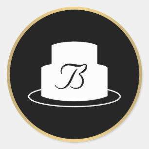 Vintage Cake Emblem Logo Bakery II Sticker