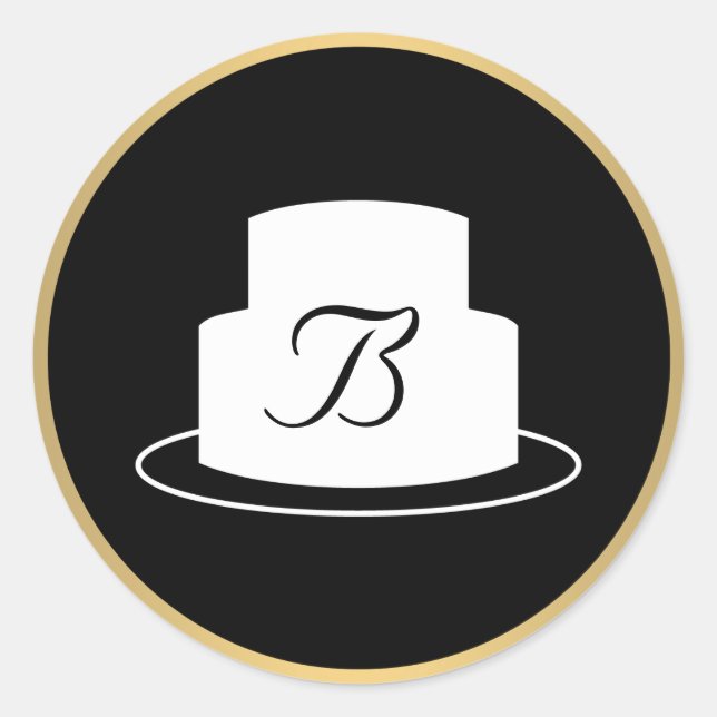 Vintage Cake Emblem Logo Bakery II Sticker (Front)