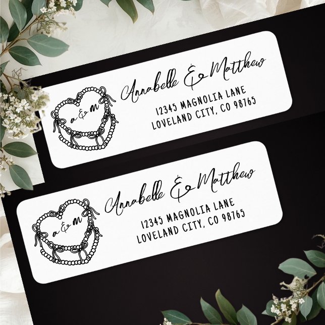 Vintage Cake Hand Drawn Wedding Return Address (Vintage Cake Hand Drawn Wedding Return Address Label)
