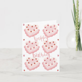Vintage Cake Happy Birthday Card