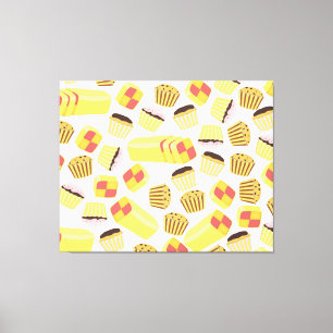 Vintage Cakes Pattern Canvas Print