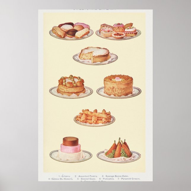 Vintage Cakes Poster (Front)