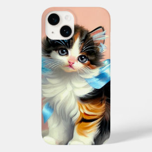 Vintage Calico Kitten Illustration Case-Mate iPhone 14 Case