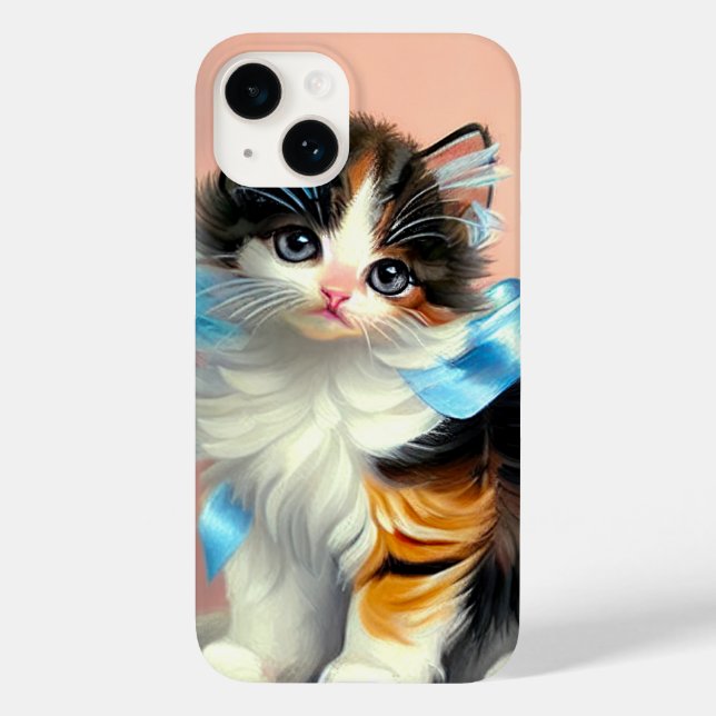 Vintage Calico Kitten Illustration Case-Mate iPhone Case (Back)