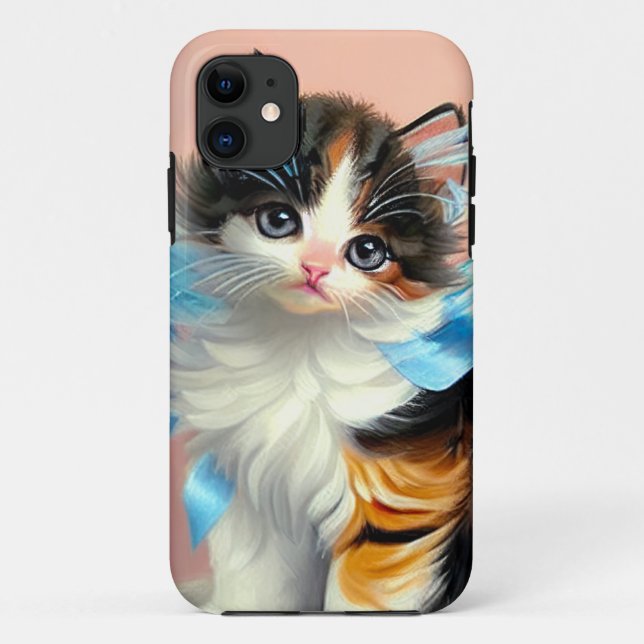 Vintage Calico Kitten Illustration Case-Mate iPhone Case (Back)