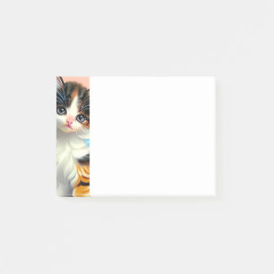 Vintage Calico Kitten Illustration Post-it Notes