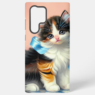 Vintage Calico Kitten Illustration Samsung Galaxy Case