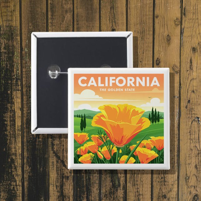Vintage California 15 Cm Square Badge (Creator Uploaded)