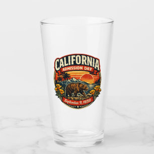 Vintage California Admission Day Retro Bear & Popp Glass