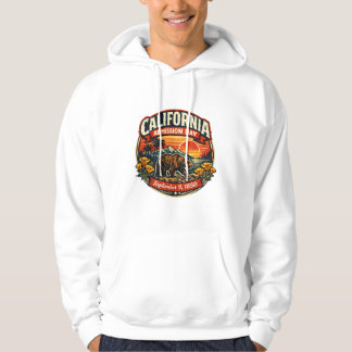 Vintage California Admission Day Retro Bear & Popp Hoodie