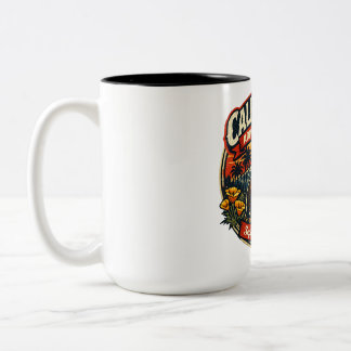 Vintage California Admission Day Retro Bear & Popp Two-Tone Coffee Mug