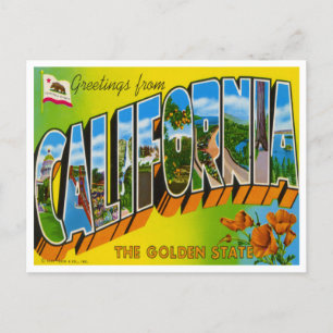 Vintage California Announcement Postcard