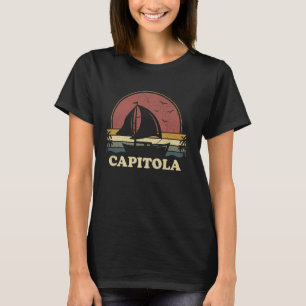Vintage California Capitola Sailing Sailboat Boati T-Shirt