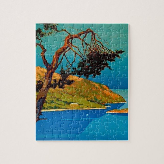 Vintage California Coast Travel Jigsaw Puzzle (Vertical)