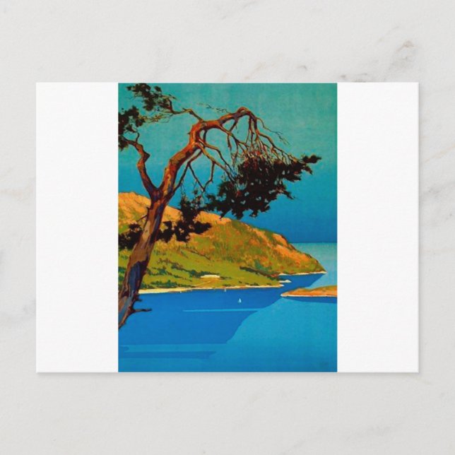 Vintage California Coast Travel Postcard (Front)