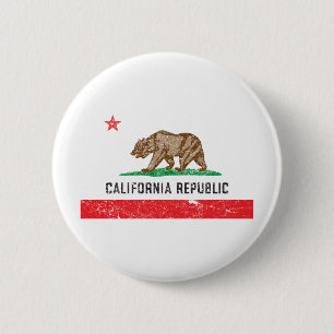Vintage California Flag 6 Cm Round Badge