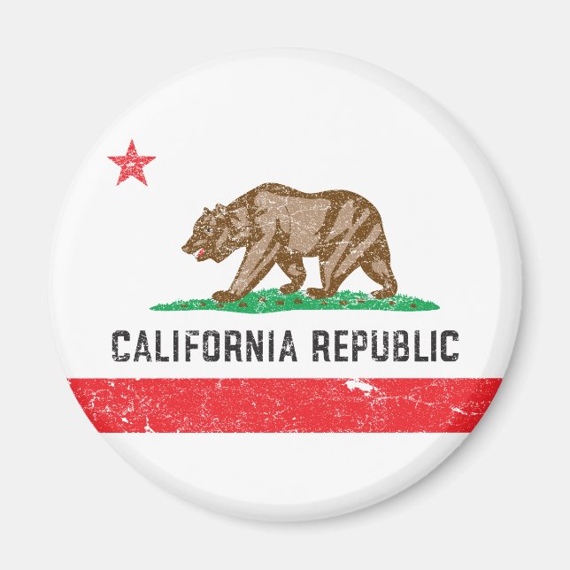 Vintage California Flag Magnet (Front)