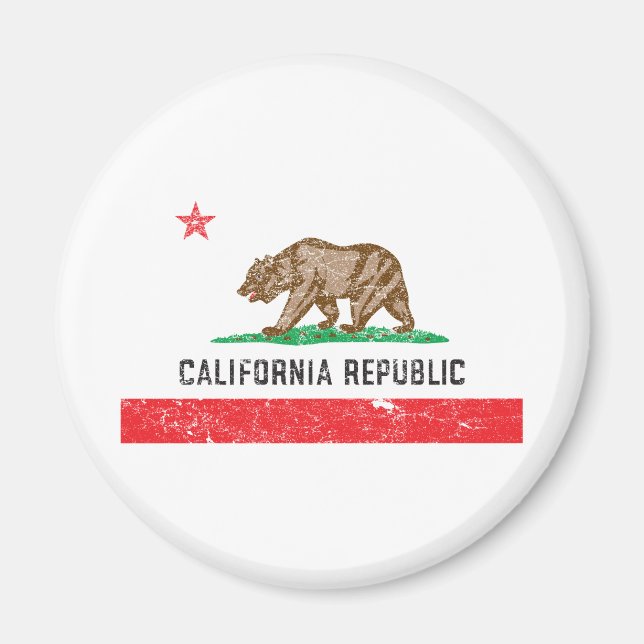 Vintage California Flag Magnet (Front)