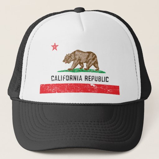Image of Vintage California Flag Trucker Hat