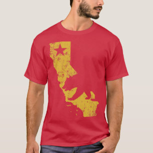 Vintage California Golden State Map T-Shirt