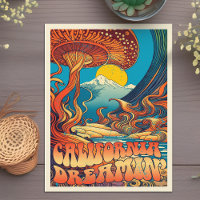 Vintage California Hippie Shasta Landscape Travel