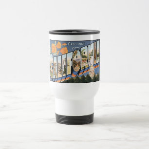 Vintage California Postcard Mugs, Travel Mugs